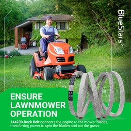 BlueStars 144200 Mower Deck Belt - Fits AYP Craftsman 24104 Husqvarna 532144200 LTH130 YTH150 LTH120 YTH180 131290 532131290 419271 532419271 | Aramid Cord | 1/2" x 88"