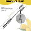 Agamino Corn Peeler, 2pcs Stainless Steel Corn Cob Stripper Tool