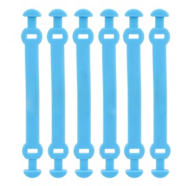 6 Pcs Tennis Racket Vibration Dampeners Long Buckle Tennis Racquet Shock Absorber For Outdoor Sports Blue