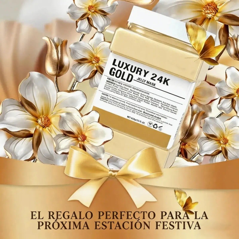 Jelly Mask Facial Oro24k Lujo 650g Mascarilla Todo Piel