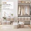 11x11 Inch Cube Storage Bins, 8 Pack Collapsible Fabric Storage