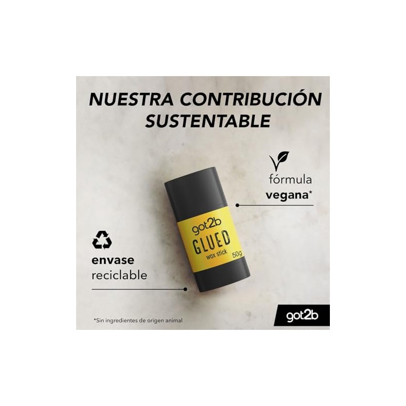 Got2B Cera para Cabello Glued Wax Stick 50g, Alta Fijación