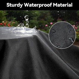 Grill Cover Compatible with Traeger Smoker Grill, Black Waterproof BBQ Cover for Traeger Woodridge TFB86MLH