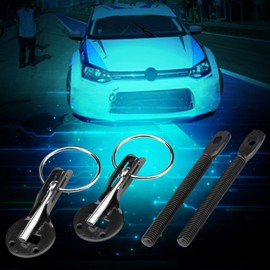 Universal Bonnet Pin Lock Kit, Stainless Steel Car Bonnet Pin Lock Bonnet Quick Release Locking Racing Bonnet Lock for Racing Sports Car