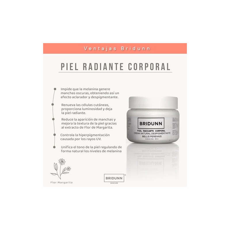 Crema Corporal Aclarante Y Despigmentante Para Cuerpo 150 Ml