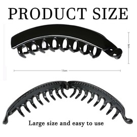 Women's Hair Clips, Pack of 4 Large Banana Hair Clips, Vintage Banana Clip, Ponytail Hair Clip, Thick Hair for Women and Girls