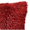 Intimates Modern Shaggy Chenille Soft Loops Luxury Cushion Cover (Red)