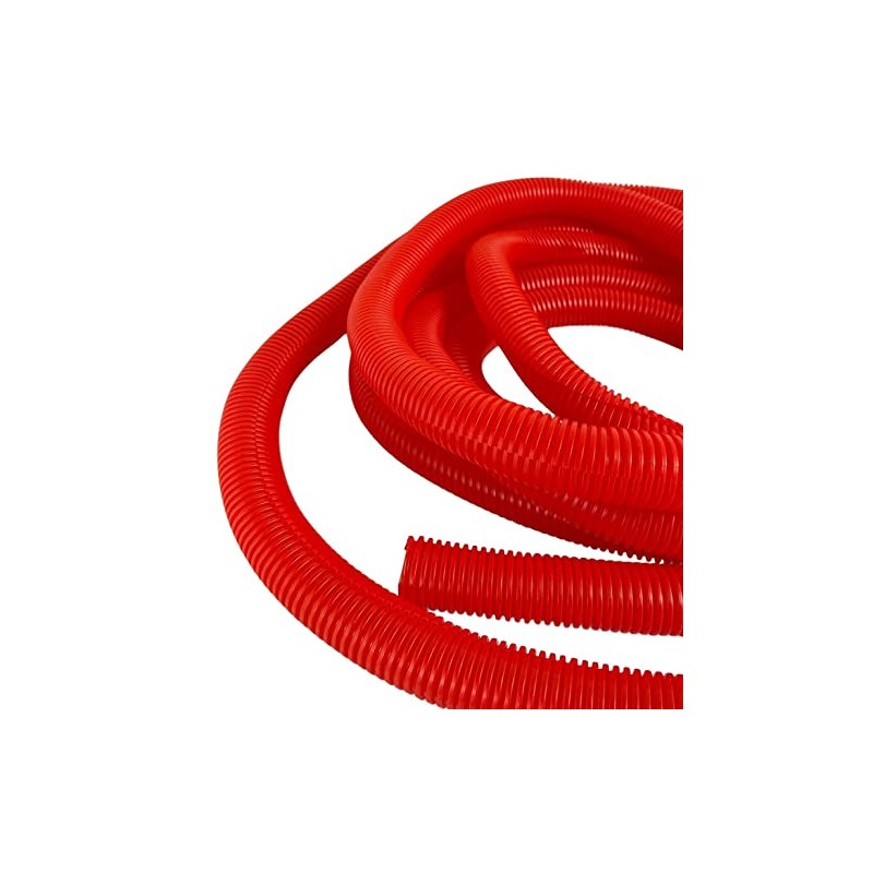PE Red Corrugated Conduit Flexi Pipe Tube Split 23mm -