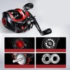Metal Baitcasting Reel Lightweight Powerful Smooth Long Throw Fishing Reel