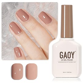 GAOY- Esmalte de uñas en gel marrón nude, 16 ml, esmalte en gel natural para manicura casera DIY, protección UV                                       