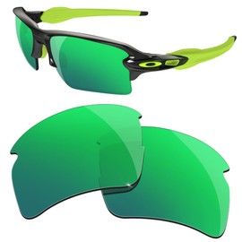 [HiCycle2] Anti-Peel Polarized Lenses for Oakley Flak 2.0 XL Replacement Lenses Polarized Flack Jacket Lens - Multi Option Type (Green)