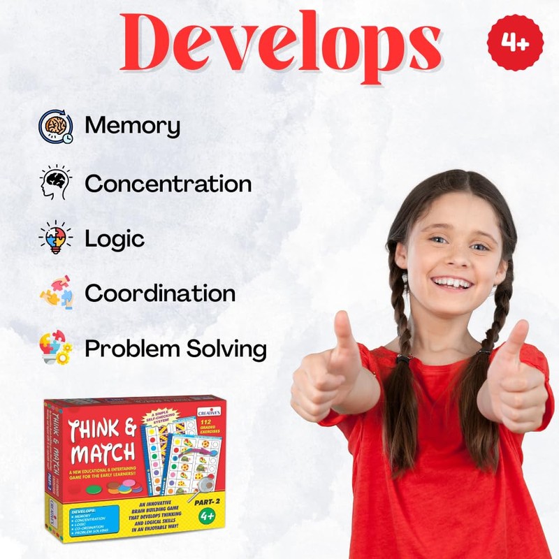 Creative Educational Creative Pre-School Think and Match -II Cards