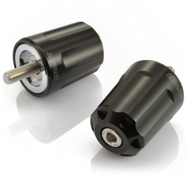 Daytona 17270 Aluminum Billet Motorcycle Bar End Kawasaki M8 Type (ZRX1200DAEG Ninja250 etc.) Heavy Weight Bar End Revolver, Black