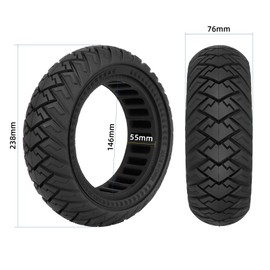 MIMIRACLE 10x2.7-6.5 Scooter Solid Tires 2 Pack- Electric Scooter 10 Inch Wheels Replacement for Hover-1 Alpha, Evercross H5, Emove Cruiser, Hiboy max3, Kugoo M4 Pro, Zero 10x, Dualtron