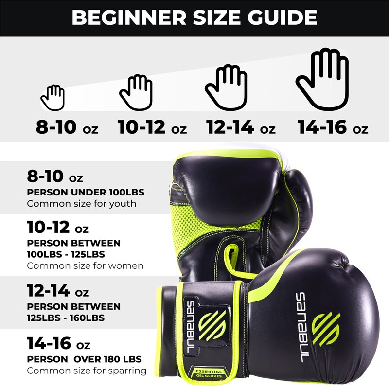ESSENTIAL BOXING GLOVES GREEN 8-OZ