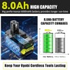 For Ryobi 2pack 8.0Ah For RYOBI P108 18V One Plus