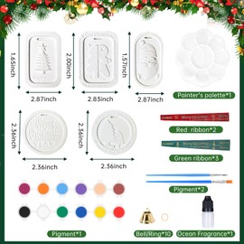 ALLONY Christma Car Air Freshener, Automobile Air Freshener, Car Xmas Decorations with Aromatherapy Refill for Various Cars, Bedrooms, Bathrooms, Home, DIY-5 Pieces