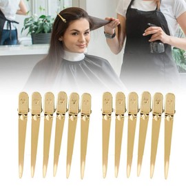 Pinzas para el Cabello, 12pcs / Box Hair Styling Clips Hairdressing Salon Seccionar Horquillas para Styling, 6 Colores Clips Para El Pelo Profesional Acero Material Seccionamiento Pinza de Cabello(oro)