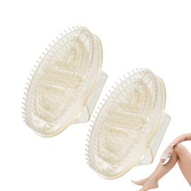 Meridian Pressure Brush Body Relaxation Massage Comb Essential Oil Brush Body Scrubber Bath Body Brushes SPA Massager Device, for Meridian Scalp Full Body Relaxation Massage (2 Pcs) (White)