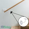 EAI Polished Chrome Handrail Brackets for Stair Bannister, 2 Pack