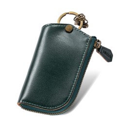 MURA Men's Key Case, Genuine Leather, Italian Leather, Compatible with Smart Keys, Smart Key Case, green
