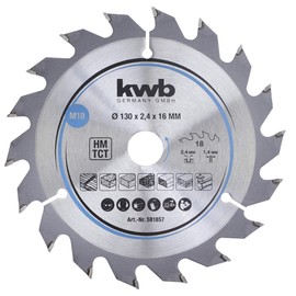 kwb Circular Saw Blades for Hand Circular Saws in Various Dimensions for Professional and Private Use, 581857