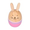 Wood Rabbit Family Figures Handcraft Decoration Ornament for Living Room