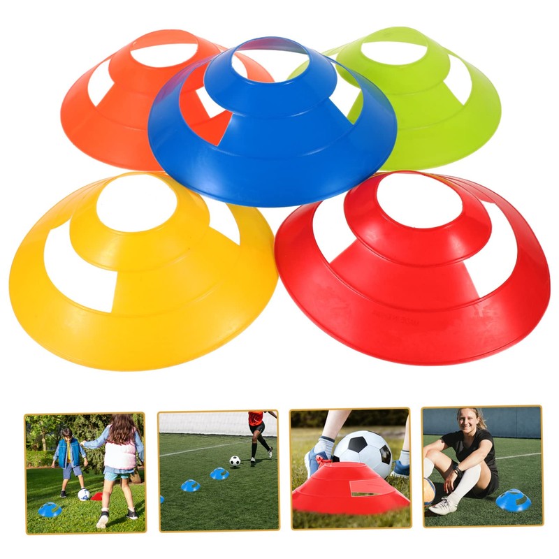 Kisangel Multi-Function Soccer Training Cones Round Disc Obstacle Pad Great