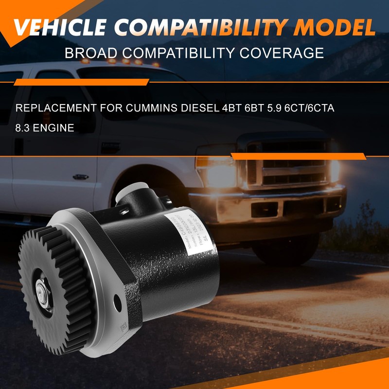COPACHI 4988390 Power Steering Pump Compatible with Cummins 4BT 3.9L