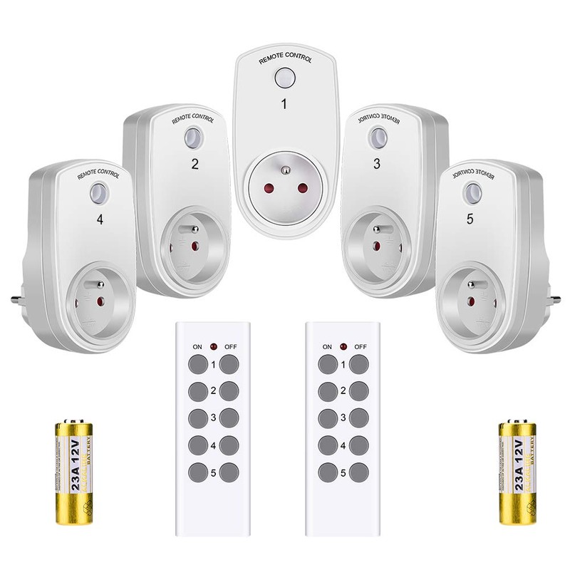 DEWIN Remote Control Sockets, Pack of 5, Smart Wireless Control,