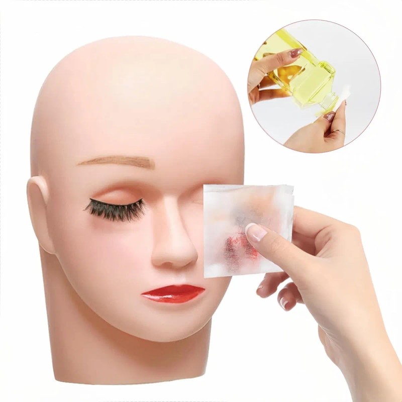 2pc Maniquí Cabeza Para Practica De Pestañas Y Microblading Nude