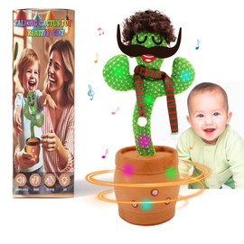 Ucikik Dancing Talking Cactus Toy for Baby, Singing Cactus with 120 Song+Dancing+Recording+LED, Recording Repeats What You Say Mimicking Toy 0-6 6-12 Months+ Babies 1 2 3 Year Old Boys Girls Toddlers