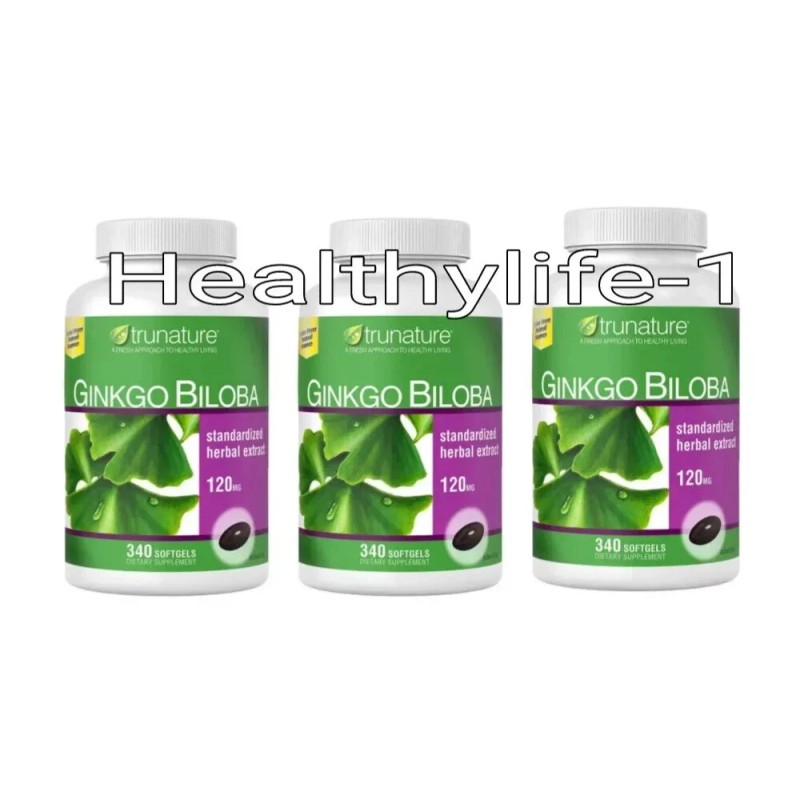 TruNature Ginkgo Biloba Herbal Extract Softgel - 340 Count