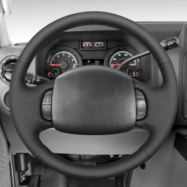 MEWANT Steering Wheel Cover for Ford F150 F250 F350 Expedition Excursion 1997-2003 Hand-Stitched Microfiber Leather Steering Wheel Wrap