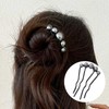 2 pieces of Baroque crystal hair claws with nostalgic style