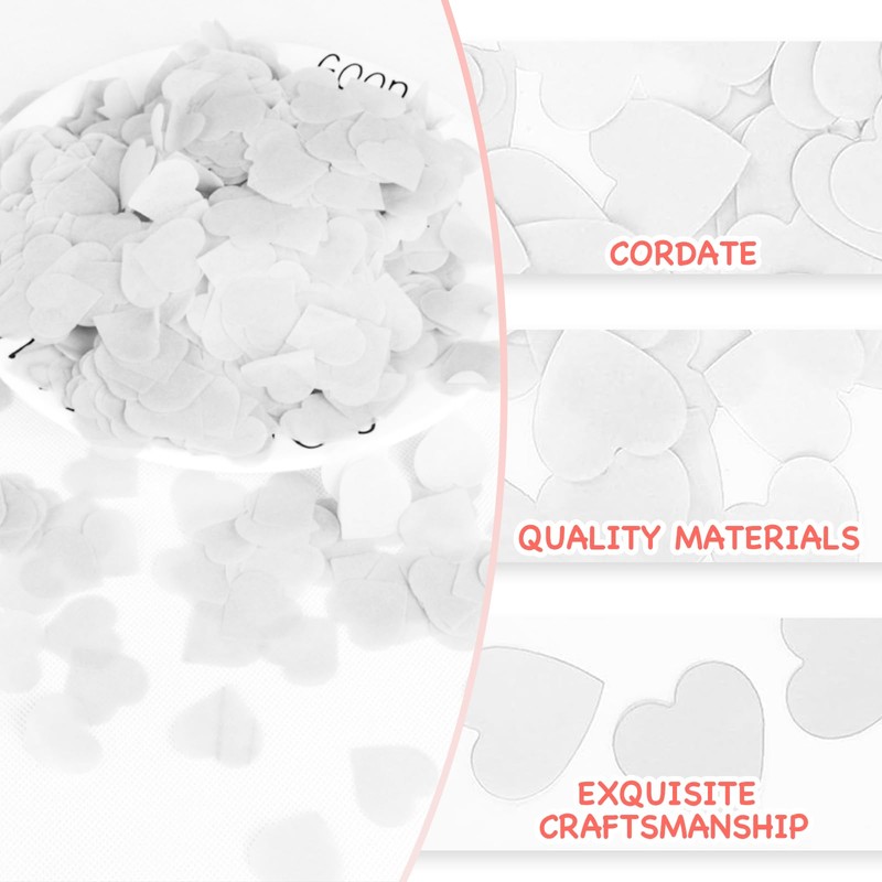 LFCFBH 5000PCS Biodegradable Confetti Wedding, White Confetti for Weddings, Decorations