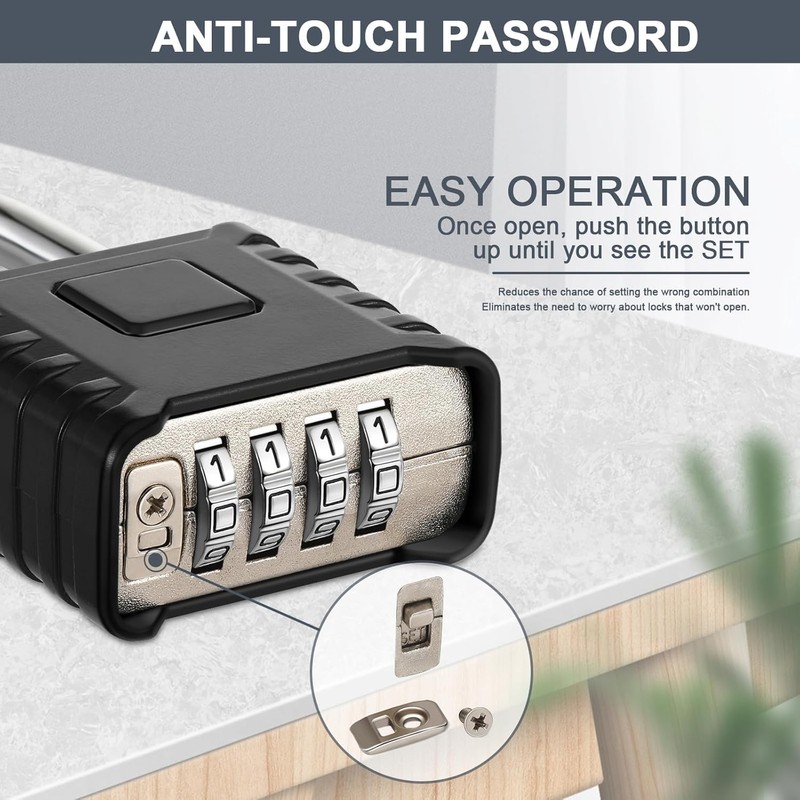 ZHEGE Heavy Duty Combination Lock Outdoor, 4 Digit Large Weatherproof