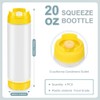 20Oz Inverted Plastic Squeeze Bottles, Refillable Tip Large Valve Dispenser