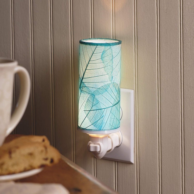 Eangee Home Design Cylinder Night Light Sea Blue Shade Made