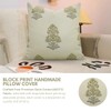 Fabritual Handmade Block Print Cotton Satin 14x14 Throw Pillowcase Cushion