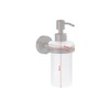 tesa® MOON GREY Seifenspender, matt grau, Pumpspender aus satiniertem Glas,