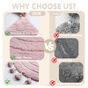 Boho Bathroom Rugs Vintage Half Circle Bath Mat with Tassels