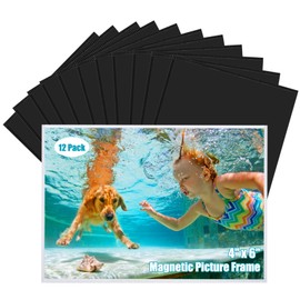 Pack of 12 Magnetic Picture Frames, 10 x 15 cm Magnetic Picture Frame, Magnetic Photo Frame, Magnetic Photo Frame, Magnetic Photo Frame, for Fridge, Locker