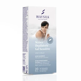 Waysilk Hair Removal Mask for Face and Neck, Hair Removal Cream with Hyaluronic Acid, Green and White Clay, Long Smooth Skin, 75 ml