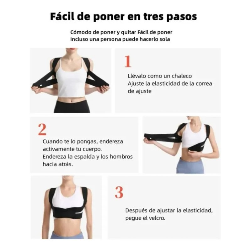 Nios Faja Corrector Postura Espalda Para Hombre Y Mujer