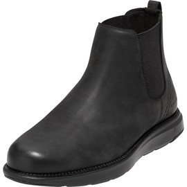 Cole Haan Men's Grand Atlantic Chelsea Boot, Black/Black Water Resistant, 8