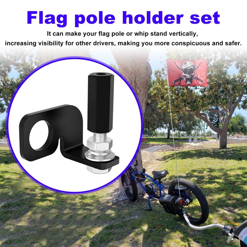 Dirt Bike Flag Pole Holder 1/4" - 22.5mm Rear Axle