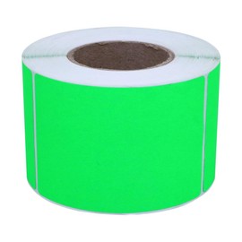 Hybsk 2x3 Inch Color-Code Labels Fluorescent Green Sticker Rectangle 300 Labels Per Roll (Fluorescent Green)