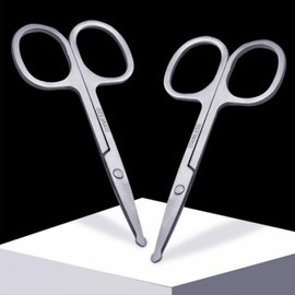 Round-Tip Stainless Steel Nose Hair Scissors DD-11719 7ea
