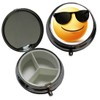 Set of 3 Pill Boxes Funny Faces (Sunglasses, Laughing, Crazy)
